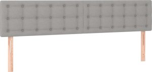 vidaXL vidaXL Łóżko kontynentalne z materacem, jasnoszare, 120x190 cm tkanina 7