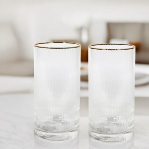 WMF Kieliszek szklanka Long Drink ZŁOTY PASEK 4 szt 2