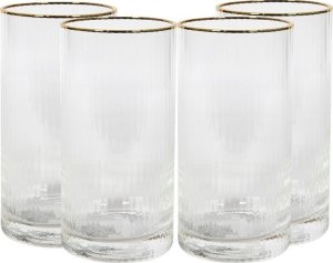 WMF Kieliszek szklanka Long Drink ZŁOTY PASEK 4 szt 3