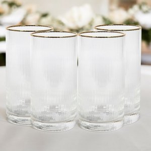 WMF Kieliszek szklanka Long Drink ZŁOTY PASEK 4 szt 4