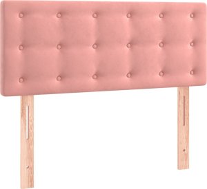 vidaXL vidaXL Łóżko kontynentalne z materacem i LED, różowe, 120x190 cm 9