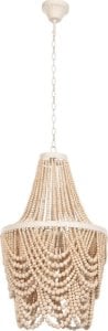 Lampa sufitowa Bigbuy Home Lampa Sufitowa Home ESPRIT Biały Brązowy Drewno Metal 25 W 40 x 40 x 70 cm 1