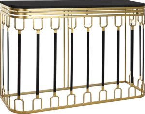 Bigbuy Home Console Home ESPRIT Czarny Złoty Metal Marmur 120 x 40 x 84 cm 1