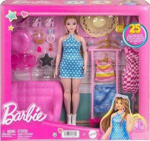 Lalka Barbie Barbie Barbie Zestaw Garderoba Barbie z 32 Elementami Mattel Ubranka Barbie Zestaw 1