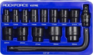 King Tony ROCKFORCE NASADKI UDAROWE kpl. 15el.1/2"  6-KĄT. (10-32mm) 2