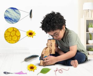 Mr.Playwood Smartivity Drewniane Mechaniczne Puzzle 3D - Mikroskop 5