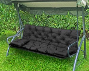 AIO FACTORY ZESTAW OGRODOWY 120x60x50CM + 2 PODUSZKI 42X42 CM CZARNY 4