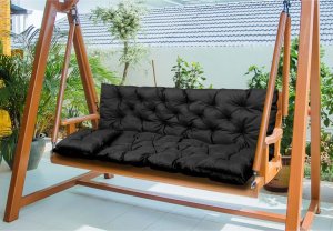 AIO FACTORY ZESTAW OGRODOWY 120x60x50CM + 2 PODUSZKI 42X42 CM CZARNY 5