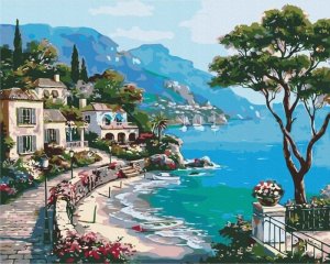 Twoje Hobby Malowanie po numerach BRUSHME, 40x50 cm, nabrzeże włoskie, 1 szt. 2