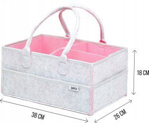 Zapf Organizer for diapers and baby accessories SIPO OF002, pink/grey 3