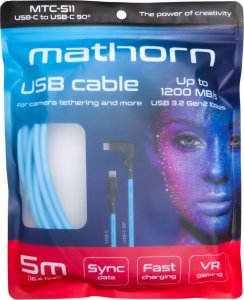 Kabel USB C2G Kabel fotograficzny Mathorn MTC-511 5m 10Gbps 60W USB C-C90 ArcticBlue 3