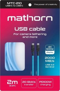 Kabel USB C2G USB-C - USB-C 2 m Niebieski (MTC-210) 5