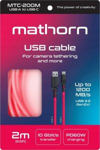 Kabel USB Eaton USB-A + USB-C - USB-C 2 m Różowy (MTC-200M) 4