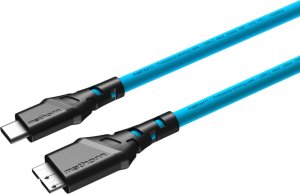 Kabel USB Ednet Kabel fotograficzny Mathorn MTC-230 2m 10Gbps USB C - MicroB ArcticBlue 1