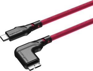 Kabel USB Ednet Kabel fotograficzny Mathorn MTC-231M 2m 10Gbps USB CA - MicroB 90° Magenta 1