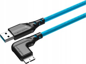 Kabel USB Ednet Kabel fotograficzny Mathorn MTC-521 5m 10Gbps USB A - MicroB 90° ArcticBlue 1