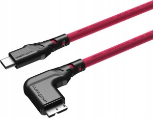 Kabel USB Ednet Kabel fotograficzny Mathorn MTC-531M 5m 10Gbps USB CA - MicroB 90° Magenta 1