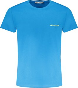 Trussardi NIEBIESKI T-SHIRT MĘSKI Z KRÓTKIM RĘKAWEM TRUSSARDI L 1