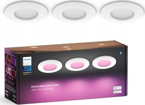 Signify Philips Hue White & Col. Amb. Slim Recessed 90mm 3er weiß 1