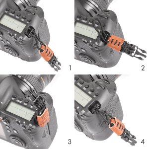 Genius C-ROPE Kameragurt Traveler aus Paracord 125cm Red Dots retail 2