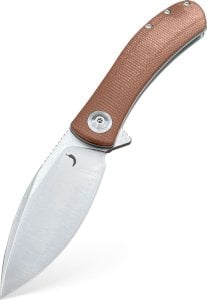 Bestech Knives Nóż składany Trollsky Knives Mandu Brown Micarta | Satin D2 1