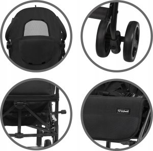 Wózek Kidwell KIDWELL WÓZEK PARASOLKA QUGAR BLACK 5901130105212 8