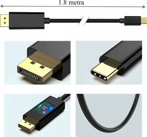 Adapter AV Triton Kabel USB C do Displayport 4K MacBook Thunderbolt one size 5