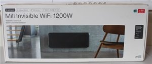 Grzejnik Mill SALE OUT. Mill PA1200WIFI3B WiFi Gen3 Panel Heater, Steel Front, Aluminium, Power 1200 W, Room size 14-18 m2, Black,  UNPACKED, USED, SCRATCHED BACK, DENT ON TOP | Heater | PA1200WIFI3B WiFi Gen3 | Panel Heater | Power 1200 W | Black | UNPAC 1