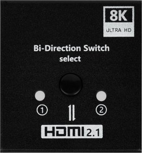 Pawonik SWITCH HDMI 2.1 2x1 SPLITTER 1x2 8K DWUKIERUNKOWY one size 2