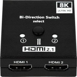 Pawonik SWITCH HDMI 2.1 2x1 SPLITTER 1x2 8K DWUKIERUNKOWY one size 3