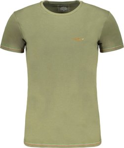 Cavalli Class T-SHIRT MĘSKI Z KRÓTKIM RĘKAWEM ERONAUTICA MILITARE ZIELONY M 1