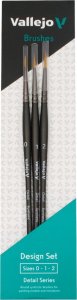 Winsor & Newton Brush design set synthetic hair (sizes 0, 1, 2) 1