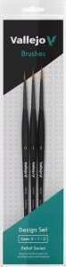 Winsor & Newton Brush design set synthetic hair (sizes 0, 1, 2) 2