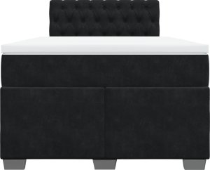 vidaXL vidaXL Łóżko kontynentalne z materacem, czarne, 120x190 cm, aksamit 6