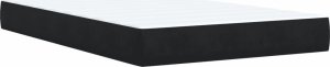 vidaXL vidaXL Łóżko kontynentalne z materacem, czarne, 120x190 cm, aksamit 8