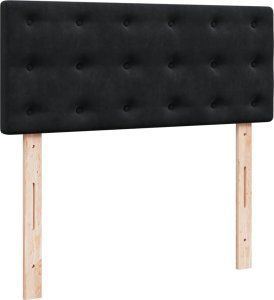 vidaXL vidaXL Łóżko kontynentalne z materacem, czarne, 120x190 cm, aksamit 10