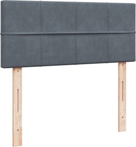 vidaXL vidaXL Łóżko kontynentalne z materacem, ciemnoszare, 120x190cm aksamit 10