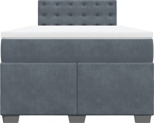 vidaXL vidaXL Łóżko kontynentalne z materacem, ciemnoszare, 120x190cm aksamit 6