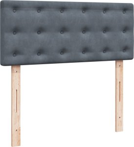 vidaXL vidaXL Łóżko kontynentalne z materacem, ciemnoszare, 120x190cm aksamit 10