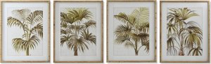 Bigbuy Home Obraz Home ESPRIT Palmy Tropikalny 55 x 2,5 x 70 cm (4 Sztuk) 1