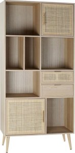 Bigbuy Home Regał Home ESPRIT Naturalny Drewno paulowni Drewno MDF 90 x 37 x 189 cm 1