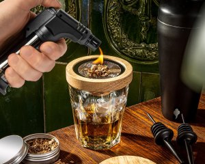 Gadget Master Zestaw barmański z wędzeniem whisky DELUXE 2w1 12