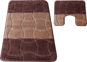 Dywany TURPOL Komplet łazienkowy Montana z wycięciem Sariyer XL Brown Komplet (60 cm x 100 cm i 50 cm x 60 cm) 1