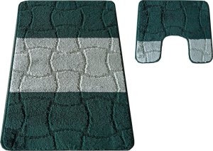 Dywany TURPOL Komplet łazienkowy Montana z wycięciem Sariyer XL Hunter Green Komplet (60 cm x 100 cm i 50 cm x 60 cm) 1