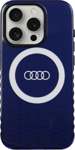 Audi Audi IML Big Logo MagSafe Case iPhone 15 Pro 6.1" niebieski/navy blue hardcase AU-IMLMIP15P-Q5/D2-BE 1