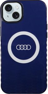 Audi Audi IML Big Logo MagSafe Case iPhone 15 Plus / 14 Plus 6.7" niebieski/navy blue hardcase AU-IMLMIP15M-Q5/D2-BE 1