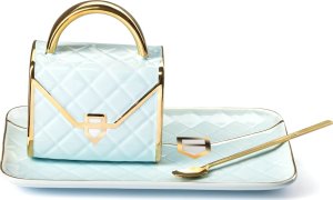 Gadget Master Zestaw kubek TOREBKA z podstawką i łyżeczką - MIĘTOWY 2