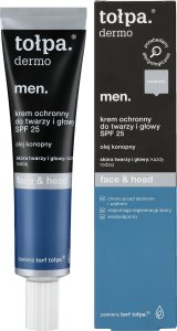 Tołpa TOŁPA Dermo Men Krem ochronny do twarzy i głowy SPF 25 Face & Head 40 ml 1