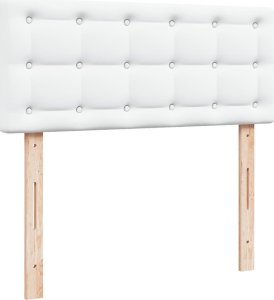 vidaXL Łóżko kontynentalne z materacem białe 120x190 cm 7