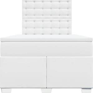 vidaXL Łóżko kontynentalne z materacem białe 120x190 cm 4